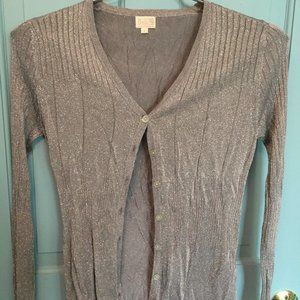 Bagutti silver metallic cardigan thin vintage